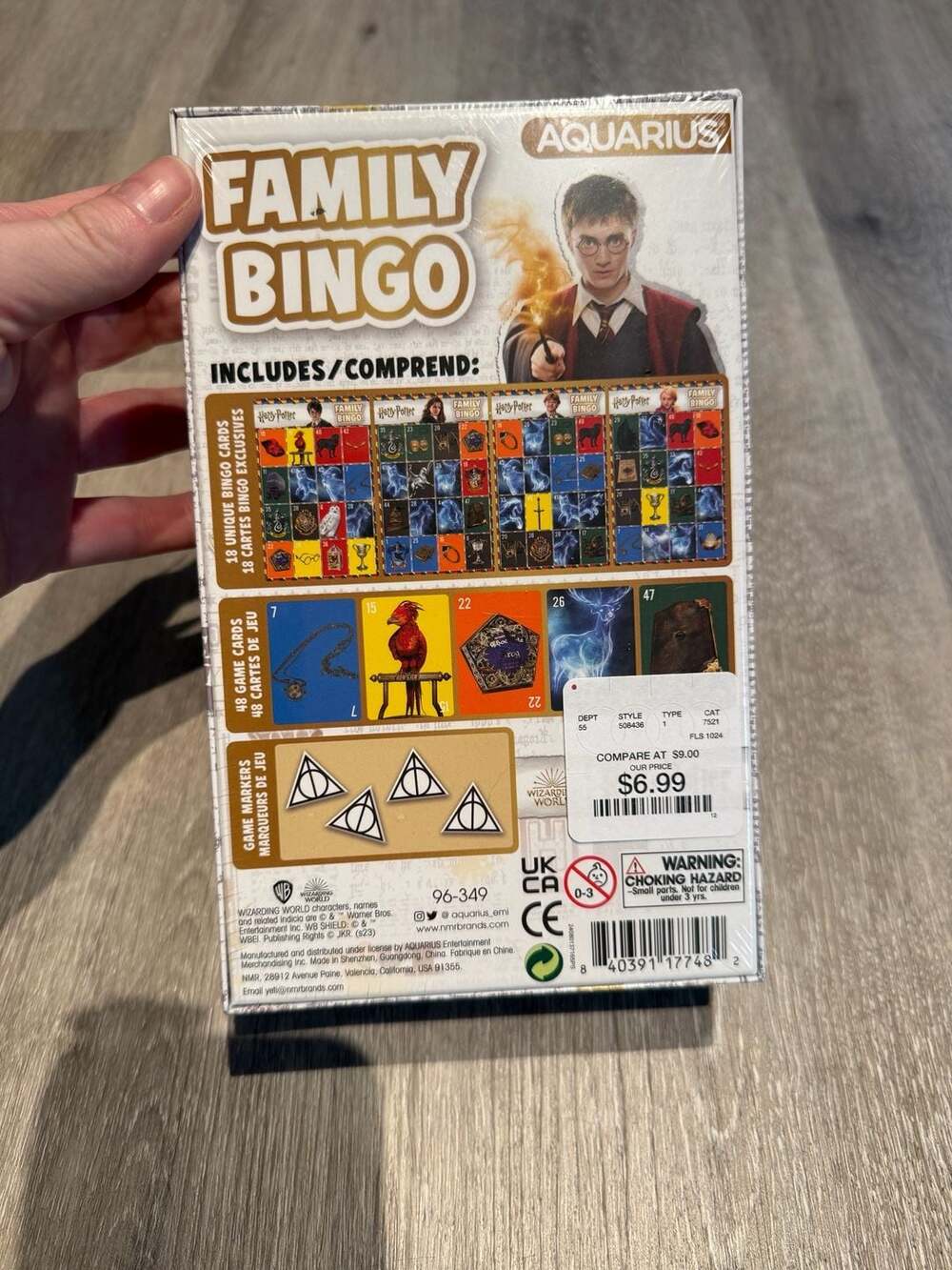 Aquarius Harry Potter Family Bingo Game New
